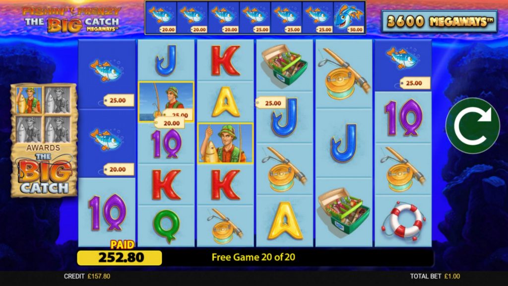 Image of Fishin Frenzy slots in gameplay